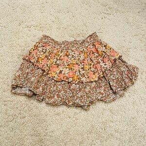 American Eagle Women’s Floral ruffle mini skort